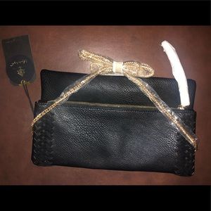 BRAND NEW Moda Luxe Palmer Stitch Detail Clutch